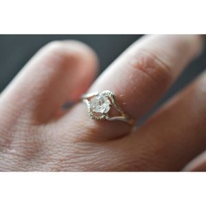 alternative raw diamond engagement ring raw crystal size 4 5 6 7 8 8 9 1…
